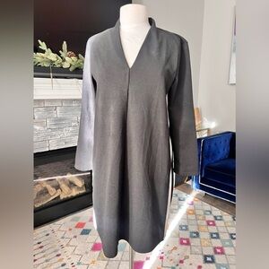 MNG Black Tunic White Stripe Side Dress Size M